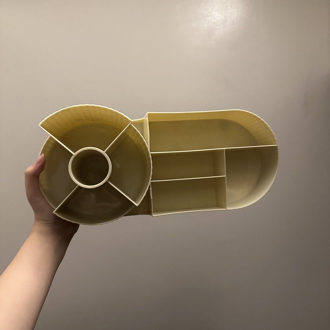 Cream Desk Organizer with Multiple Compartments (Category: Storage Boxes & Baskets) located in Makati City. Submitted by tiatamera96 (Listing ID 1455966331, Image 2). Description: .