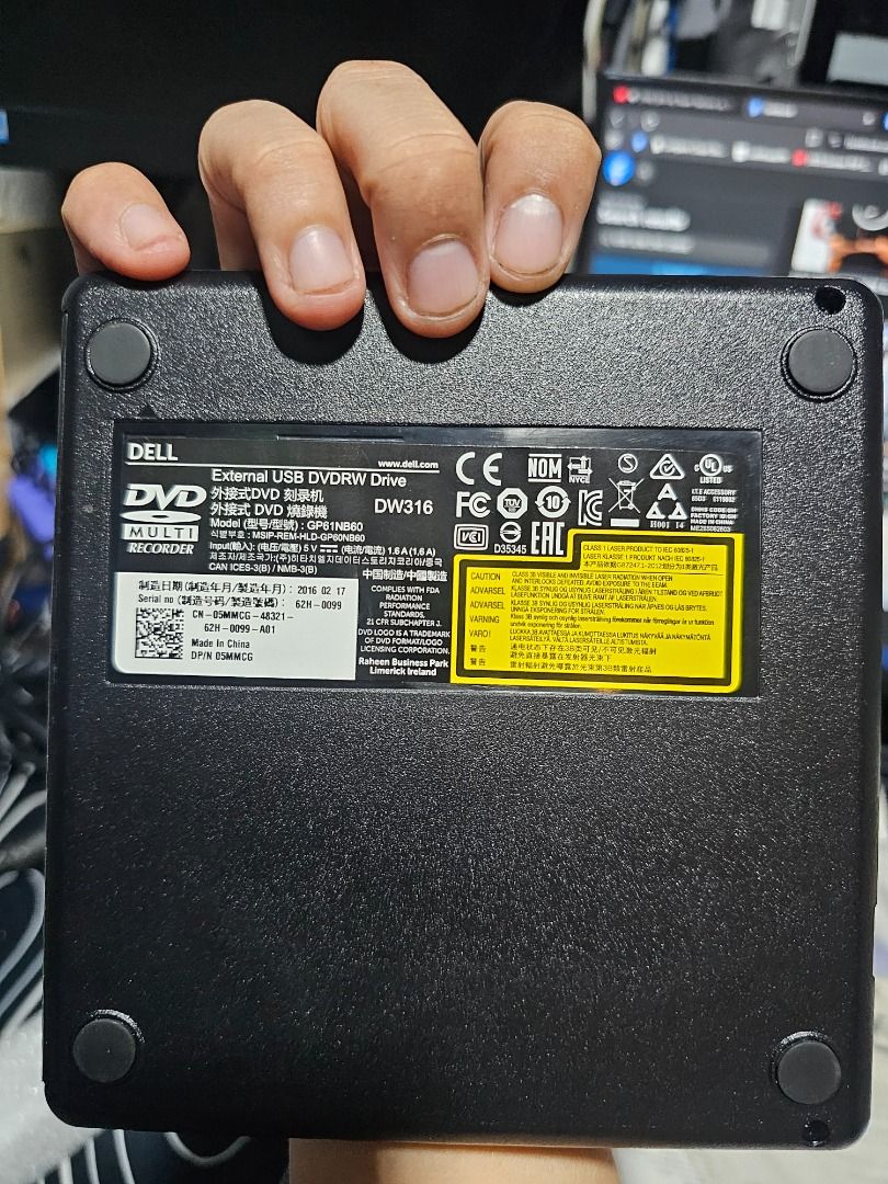 Dell DW316 External USB DVD RW Drive (Category: Hard Disks & Thumbdrives) located in Caloocan City. Submitted by mgjayjay (Listing ID 1455890235, Image 2). Description: Dell DW316 USB Slim External DVD-RW Drive (DVD +/ - RW) (negotiable) Not used/New Specifications: Brand: Dell Special Feature: Plug & Play (Windows) Hard Disk Form Factor: 5.7 inches Hard Disk Description: DVD Drive Compatible Devices: Laptop/PC Installation Type: External Hard Dr