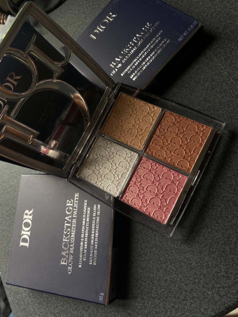 DIOR Backstage Glow Maximizer Palette (Category: Makeup) located in Manila. Submitted by royaldragonc (Listing ID 1455909034, Image 2). Description: - Dior Backstage Glow Maximizer Palette - Includes highlighter and blush shades - Versatile for face and eye makeup - Comes in original packaging - Perfect for achieving a radiant glow.