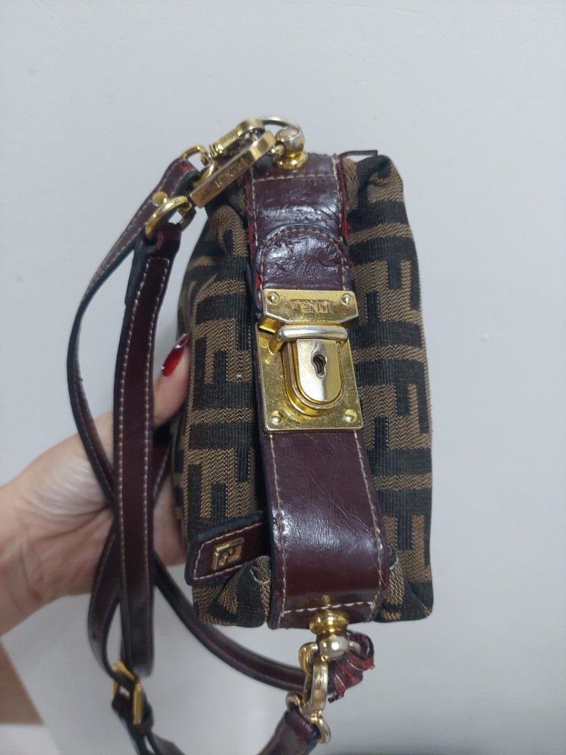 Fendi Zucca Jacquard Mini Vanity Bag (Category: Luxury Bags & Wallets) located in Rizal. Submitted by stobelly (Listing ID 1455982093, Image 2). Description: preloved still in very nice condition super cute and elegant added to the listing the last 2 photos for more info...