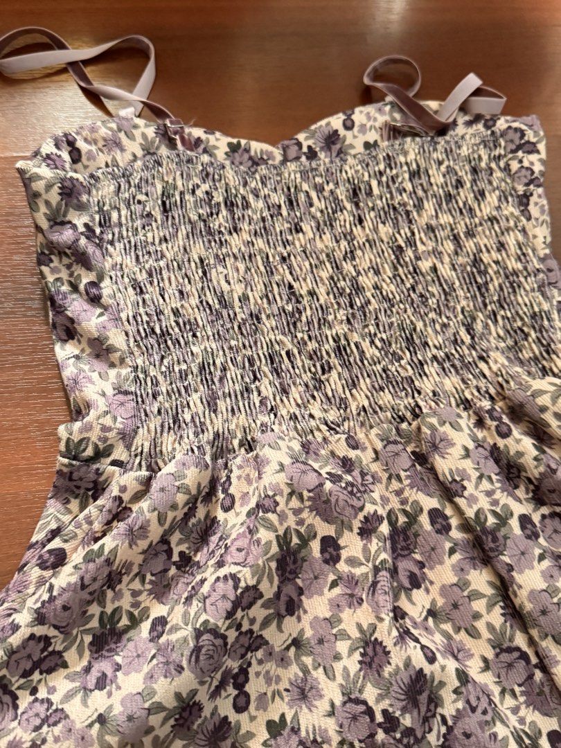 Floral Print Smocked Back Mini Dress (Category: Dresses) located in Las Pinas. Submitted by zzzesells (Listing ID 1455909018, Image 3). Description: - Adorable floral print dress - Flattering sweetheart neckline with corset-style detail - Comfortable smocked back for a perfect fit - Adjustable spaghetti straps - Lightweight fabric, ideal for summer days - Versatile for casual outings or events.