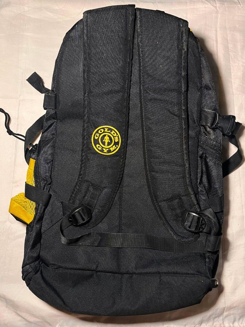 Gold's Gym backpack (Category: Backpacks) located in Manila. Submitted by _thrift_time (Listing ID 1455930623, Image 2). Description: Thrifted 📌No issue Excellent material condition Quality color rate Durable zipper.