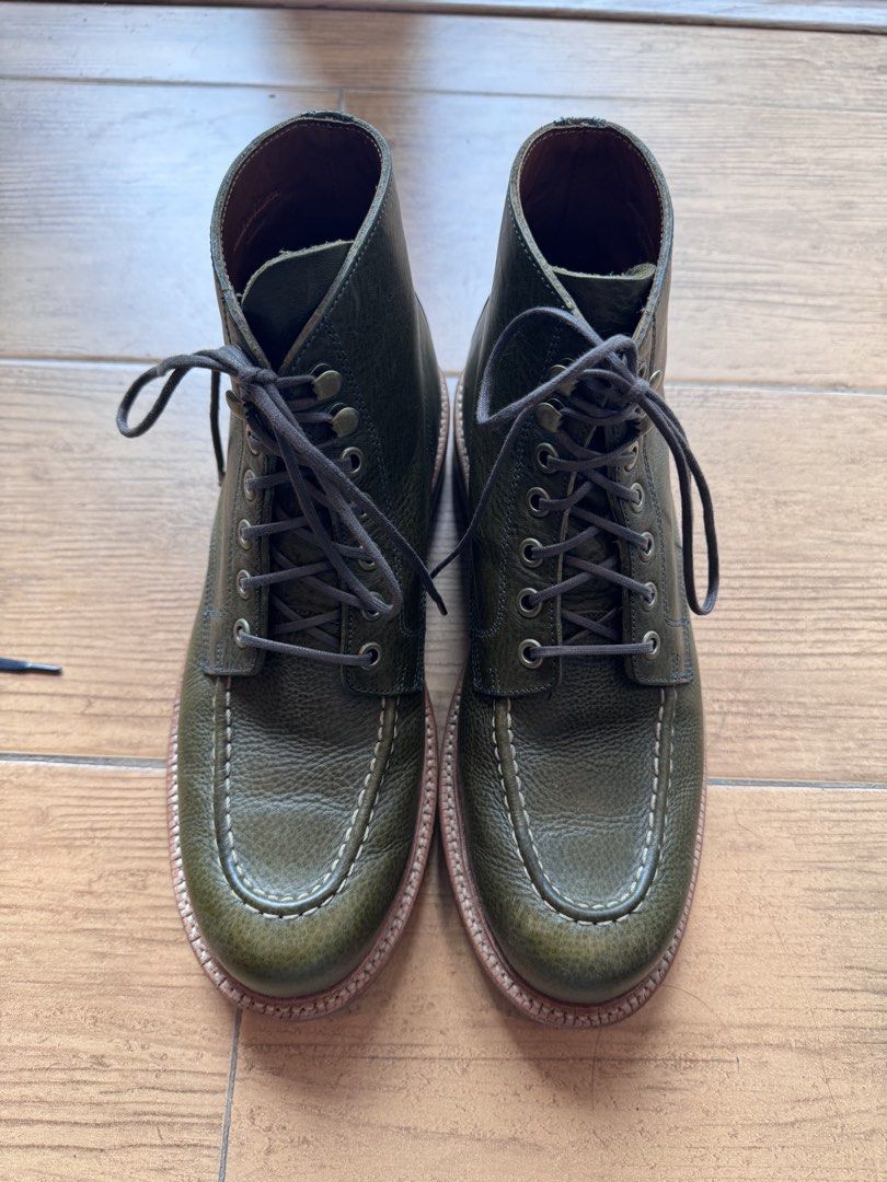 Grant Stone Olive Badalassi Brass Boots (Category: Boots) located in Pasig City. Submitted by rexthrift80292 (Listing ID 1455960725, Image 1). Description: Complete set with box and bags Almost new used less than 5x US 8D Badalassi Carlo Minerva veg tan leather Fully leather lined Lug soles Goodyear welted.