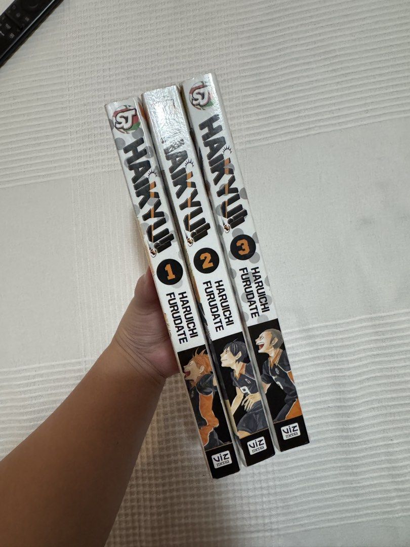 Haikyuu!! Manga Volumes 1-3 (Category: Comics & Manga) located in Cainta. Submitted by millettelopez (Listing ID 1455875784, Image 2). Description: Haikyuu!! Manga Volumes 1-3 Take all for P900. Not selling individually. Lightly used. Pages are a bit yellow from age, but no folds or tears (see pics). RFS: Decluttering.