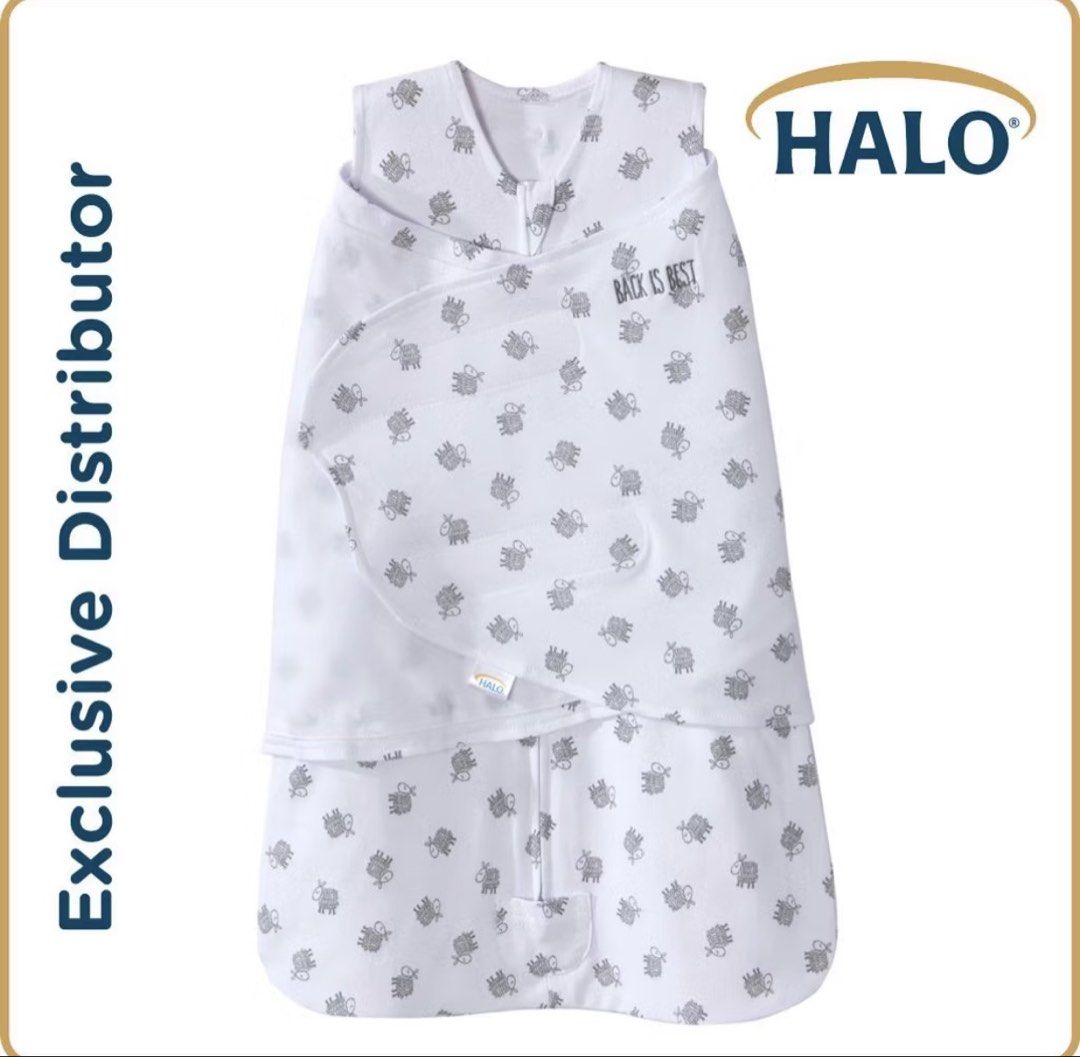 HALO SleepSack Swaddle - Small - White Sheep Print (Category: Babies & Kids Fashion) located in Paranaque City. Submitted by eileenfinds (Listing ID 1455915241, Image 1). Description: RFS: outgrown .