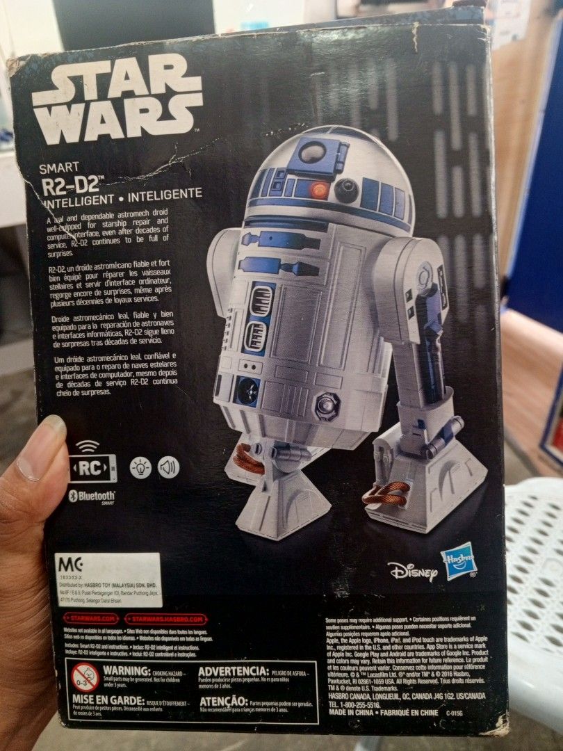 Hasbro Smart R2-D2 (Category: Action & Battle Toys) located in Cebu City. Submitted by neilbox (Listing ID 1455889995, Image 3). Description: Damage box dahil nabasa. bawal sa maselan. loose as is. gumagana nman pag nilagyan nang batt. pero declare ko nalang defective. pwede ako mgprovide nang video. dm lng if interested..