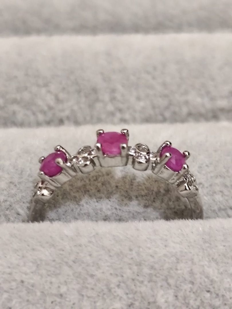 HIGH QUALITY Natural Burmese Ruby Half Eternity Lucky Four Leaf Clover Ring (UV REACTIVE!) (Category: Rings) located in Mandaluyong City. Submitted by allaboutgemsandco (Listing ID 1455857048, Image 3). Description: HIGH QUALITY Natural Burmese Ruby Half Eternity Lucky Four Leaf Clover Ring (UV REACTIVE!) Stone Size: 3.8mmx3.8mm Ring size: Adjustable Price Php 500 add shipping fee for less than Php 1000 REASON FOR SALE: Clearing out my collection
