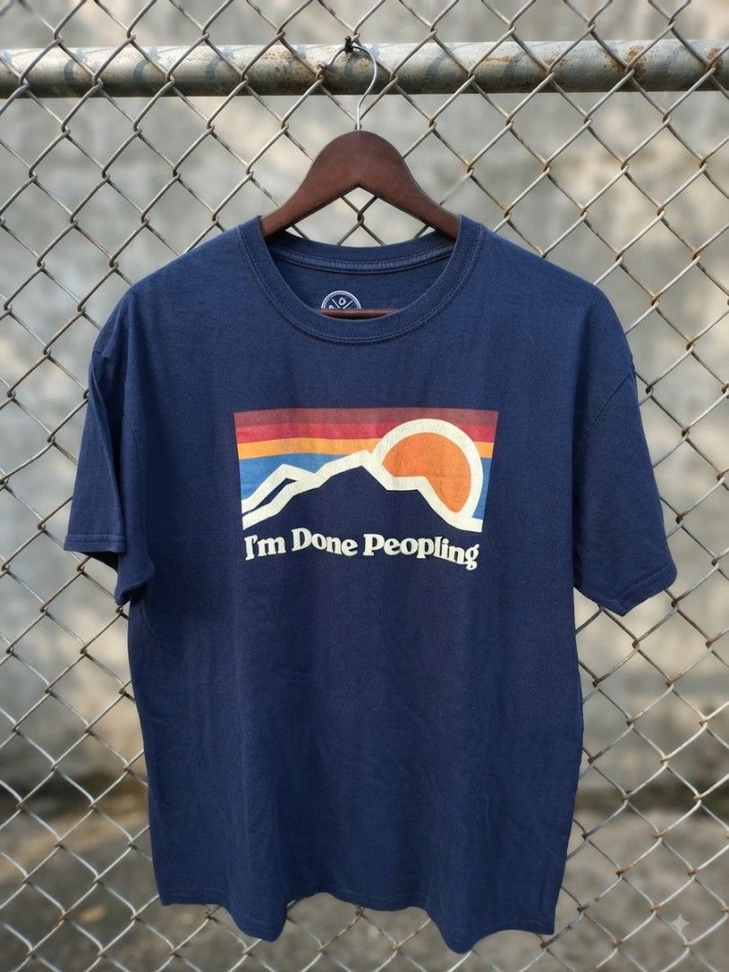 Im done Peopling Shirt (Category: Tshirts & Polo Shirts ) located in Manila. Submitted by darth3pter (Listing ID 1455933662, Image 1). Description: Actual Dimes: 21x27 Lrg on tag Condition: Good Issue: Crackprints.