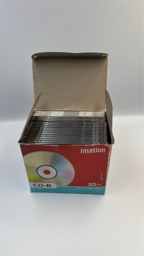 Imation & Maxell CD-R 700MB 80min 52x Blank Recordable Discs (Category: CDs & DVDs) located in Manila. Submitted by mysticstar_d67ad3_tree (Listing ID 1456000803, Image 2). Description: - Bundle includes: 15 Imation CD-Rs (700MB/80min, 52x) and 3 packs of Maxell CD-Rs (700MB/80min). - Ideal for burning music, data, or creating backups..