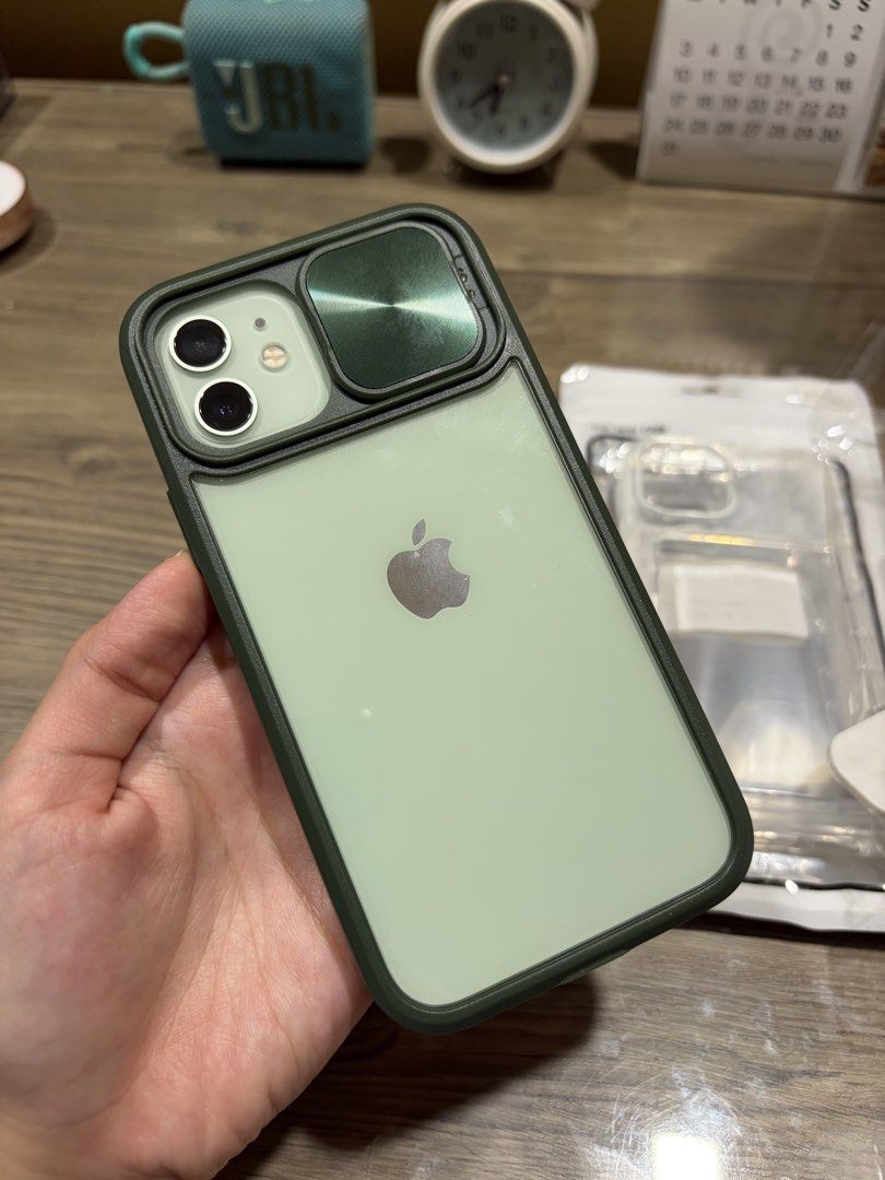 iPhone 12 / 12 pro Phone Cases (Category: Cases & Sleeves) located in Paranaque City. Submitted by tenjinjaem (Listing ID 1455960548, Image 3). Description: iPhone 12 / 12 pro Phone Cases (Set of 3) all for ₱300 • army green with sliding camera cover • Casetify mofusand (bought from casetify lazmall) • frosted with card holder.