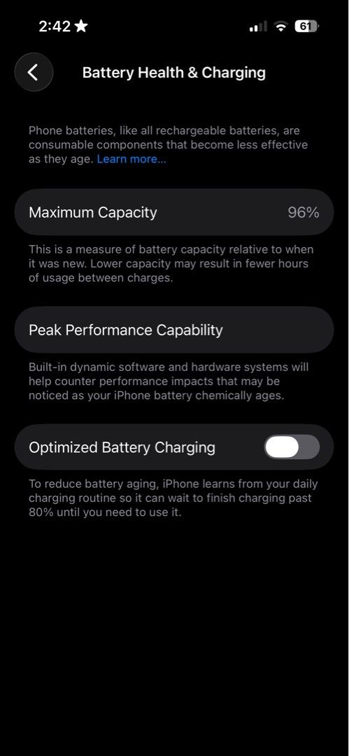 iphone 14 pro (Category: iPhone 14 Series) located in Pateros City. Submitted by maikha (Listing ID 1456043346, Image 2). Description: Good as new 96 batt health no issue Straight swap only for iPhone 15 pro.