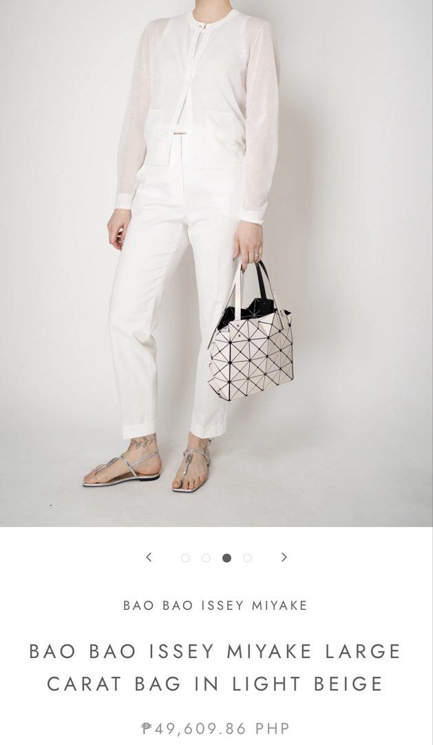 Issey Miyake BaoBao (Category: Luxury Bags & Wallets) located in Manila. Submitted by prelovedbyramiah (Listing ID 1455981653, Image 2). Description: Nude color Authentic like new small size.