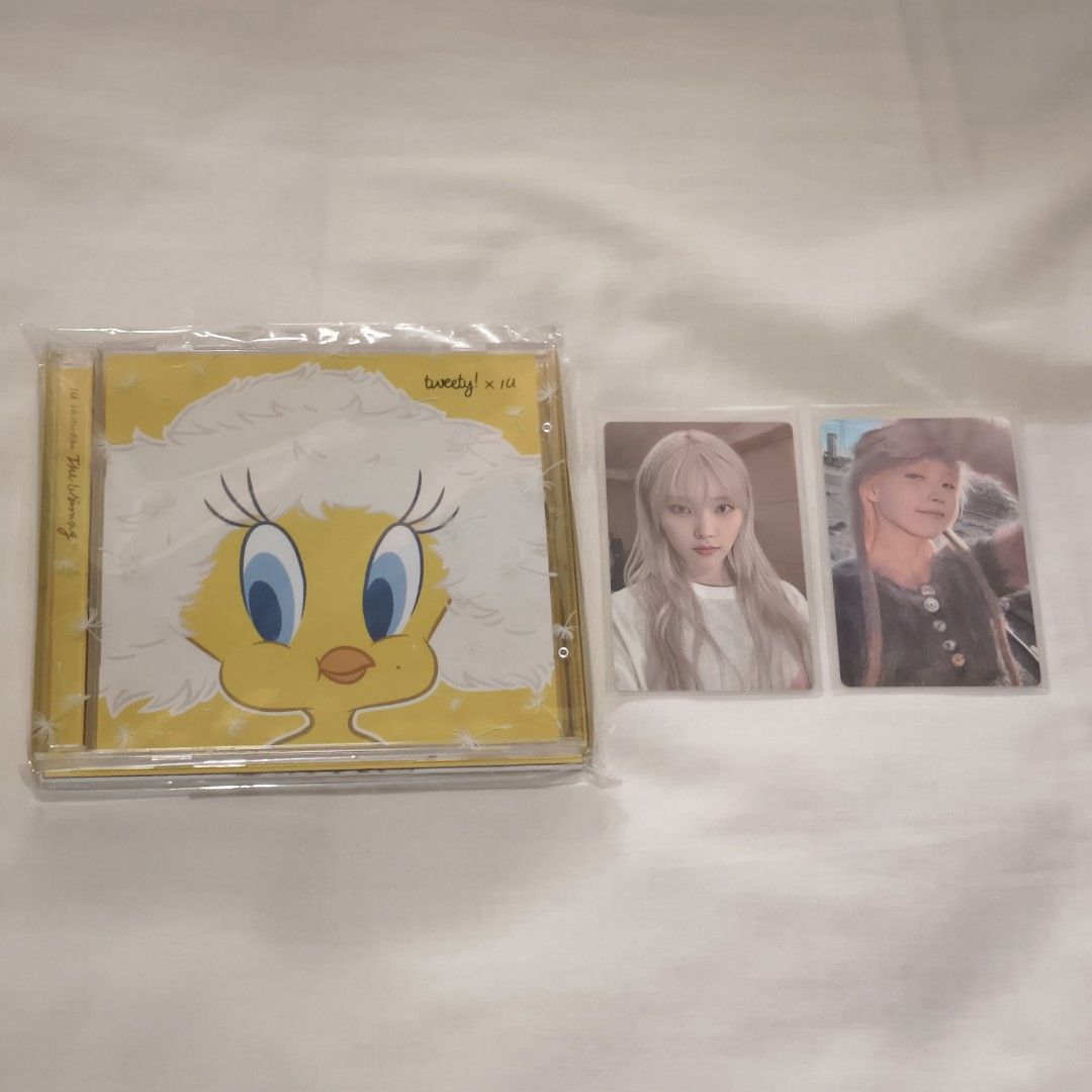 IU x Tweety! The Winning CD with Photocards (Category: CDs & DVDs) located in Manila. Submitted by jiny0526 (Listing ID 1455858362, Image 1). Description: - IU x Tweety 'The Winning' CD - Includes 2 IU photocards - Features a cute Tweety CD case design - Perfect for IU and Tweety fans - Like new, CD never been played.
