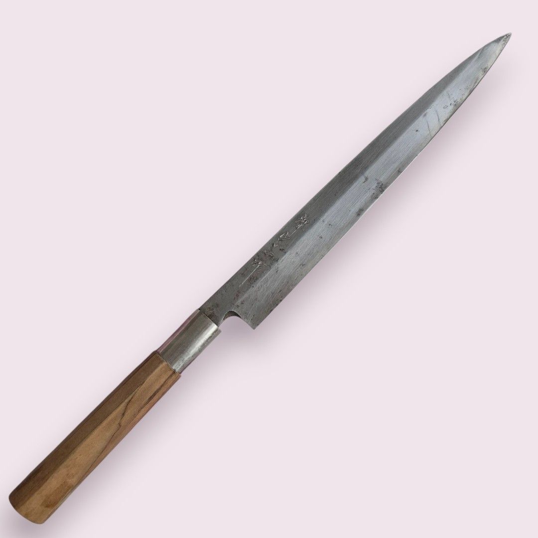Japanese Yanagiba Knife (Category: Knives & Chopping Boards) located in Iligan City. Submitted by chefmavis0519 (Listing ID 1455868832, Image 1). Description: 1 pc Yaganiba Sashimi Knife 12" Moving out sale..