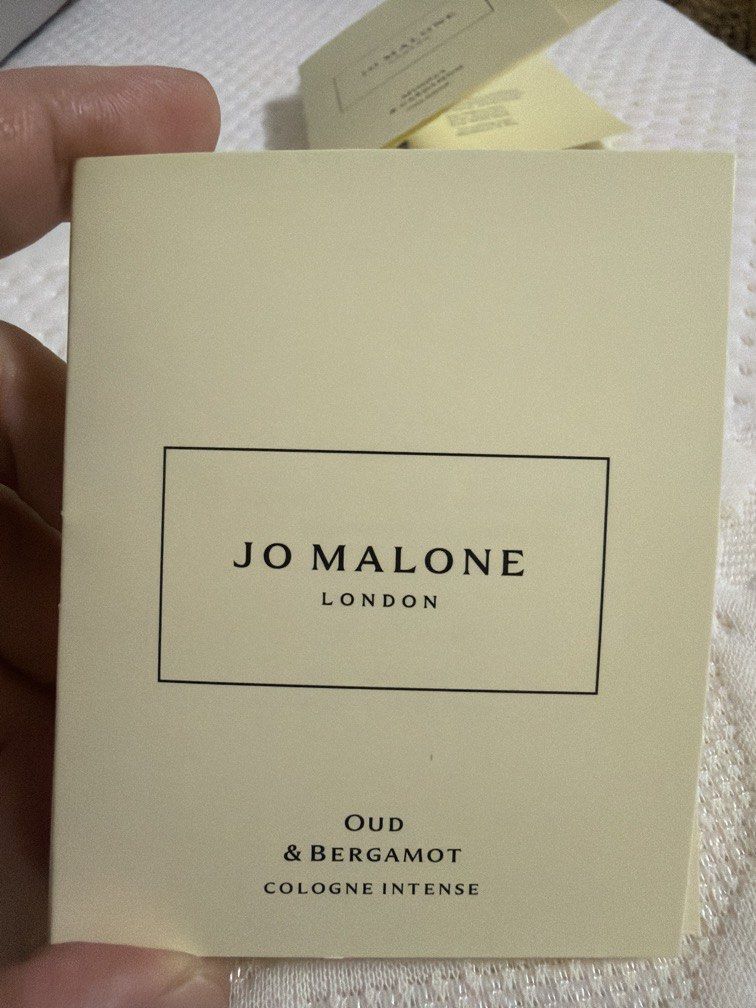 Jo Malone Oud & Bergamot (Category: Fragrance & Deodorants) located in Quezon City. Submitted by bloompicks (Listing ID 1455992402, Image 1). Description: Cologne intense. 1.5ml sample size.