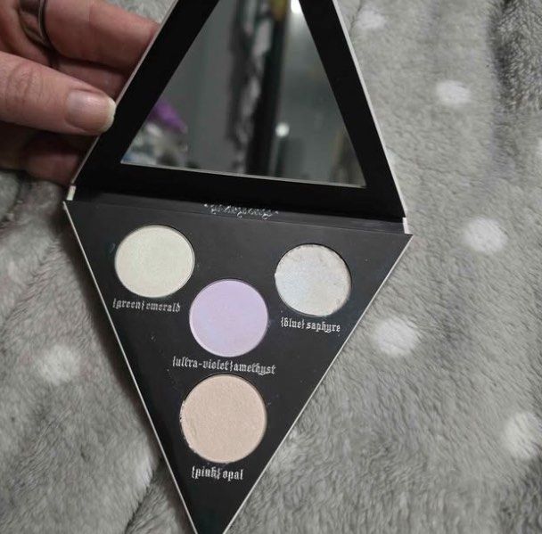 Kat Von D Alchemist holographic palette (Category: Makeup) located in Quezon City. Submitted by cheerupbby (Listing ID 1456007976, Image 2). Description: Recently swatched for video. 1pc only. Will ship when I get back home to QC, PH in November 2026. Note: I will only bring what is SOLD. Can ship thru lalamove or j&t.