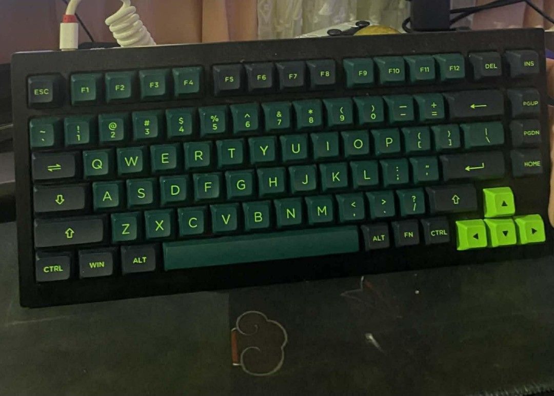 Keychron Q1 (Wired) 75% Layout (Category: Computer Keyboard) located in Manila. Submitted by gonskyladisla (Listing ID 1455896267, Image 1). Description: modded with -- Alum case Gateron north poles Polyfill tape modded Akko Keycaps Slight nego Qc area.