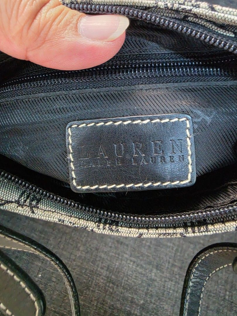 Lauren Ralph Lauren Monogram Shoulder Bag (Category: Luxury Bags & Wallets) located in General Trias. Submitted by roselle2230 (Listing ID 1456000353, Image 3). Description: - Classic Lauren Ralph Lauren shoulder bag - Signature RL monogram pattern - Black leather trim and strap - Zipper closure - Interior tag - Ideal for everyday use.