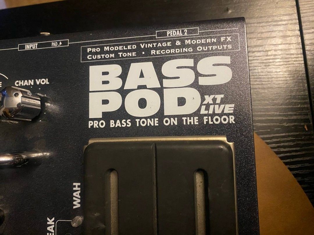 Line 6 Bass Pod XT Live (Category: Musical Instruments) located in Manila. Submitted by eisoj0525 (Listing ID 1455879397, Image 2). Description: The Line 6 Bass PODxt Live is a discontinued floor multi-effects processor and amp modeler built for bassists. It features dedicated stompbox footswitches, over 50 bass effects, a built-in expression pedal, USB digital I/O, and specialized vintage and modern bass amp models. [1, 2] Key Features & Specifi