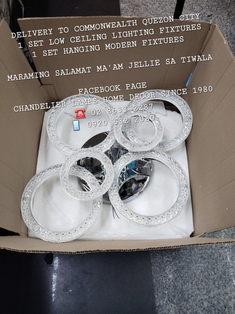 Low ceiling chandelier lamps home decor (Category: Lighting) located in Manila. Submitted by aranyailawan (Listing ID 1455897844, Image 3). Description: 🪬🧿 COLLECTING ORDERS🧿🪬 SAME DAY DELIVERY SHIPPING We're now open to serve you DESIGN ORDER NAME ADDRESS LANDMARK CELLPHONE NUMBERC.O.D Metro Manila only W/ delivery fee PAYMENT FIRST Province Area W/ Shipping fee FACEBOOK PAGE Chandelier Lamps Home Decor Since 1980 ☎️ 02 8633 2287 📱0920 532 