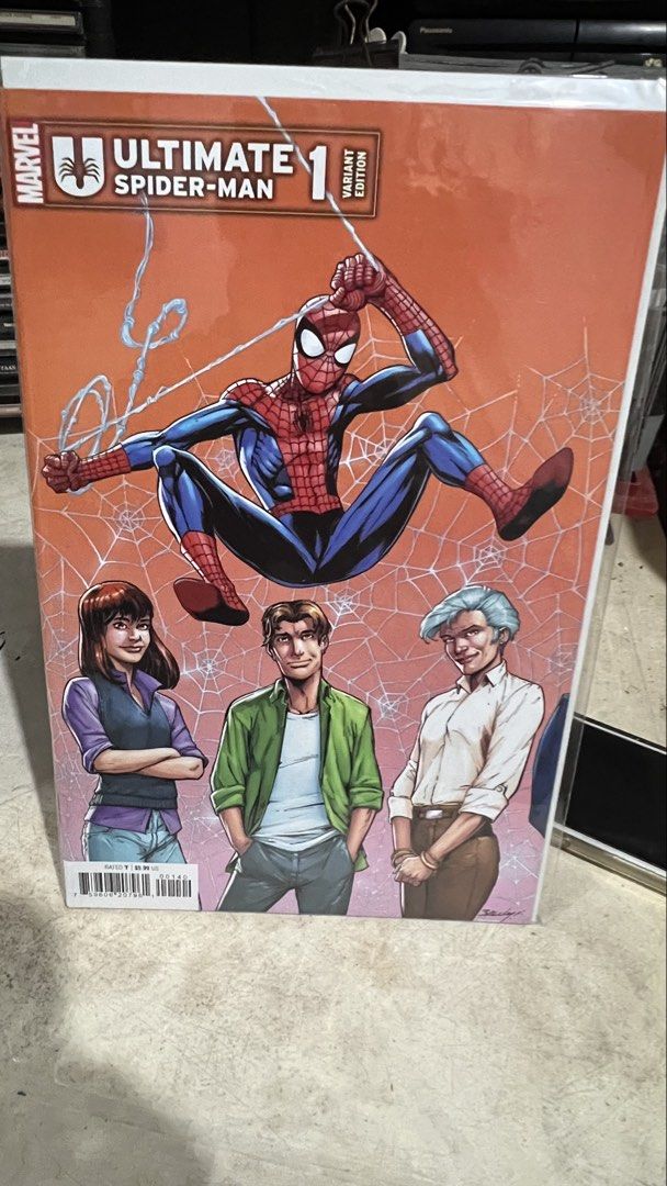 Marvel Ultimate Spider-Man #1 Variant Edition Comic Book (Category: Comics & Manga) located in Manila. Submitted by semolinapilchard21 (Listing ID 1456008976, Image 1). Description: - Marvel's Ultimate Spider-Man #1 - Variant Edition - Features Spider-Man, Mary Jane, Peter Parker, and Norman Osborn - Ideal for Marvel and Spider-Man collectors - Dive into the Ultimate universe!.
