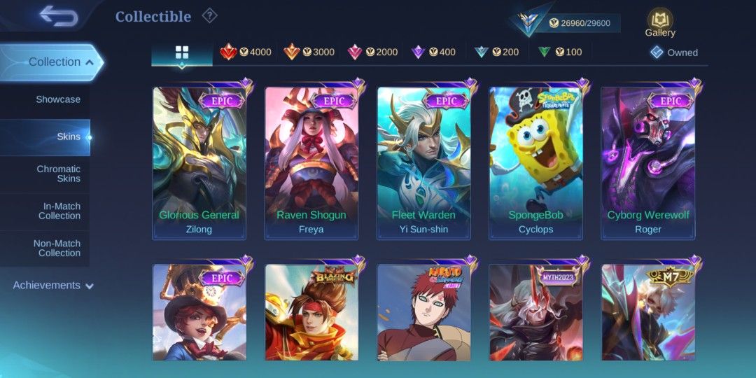 ML ACCOUNT (MAX EMBLEM AND SKINS) (Category: In-Game Products) located in Balanga. Submitted by beowulf1111 (Listing ID 1455970026, Image 2). Description: MAX EMBLEM AND EPIC SKINS, WITH MANY EMOTES.