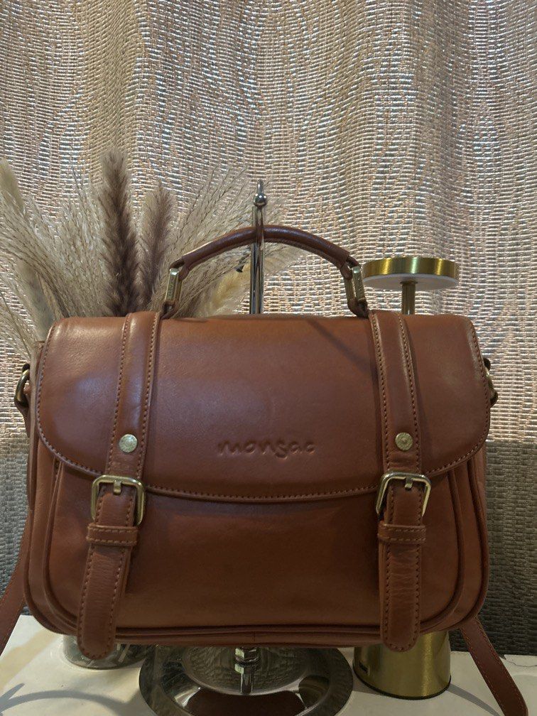 Monsac…Tan Leather Satchel 2way (Category: Cross-body Bags) located in Quezon City. Submitted by collsan (Listing ID 1455886995, Image 1). Description: .