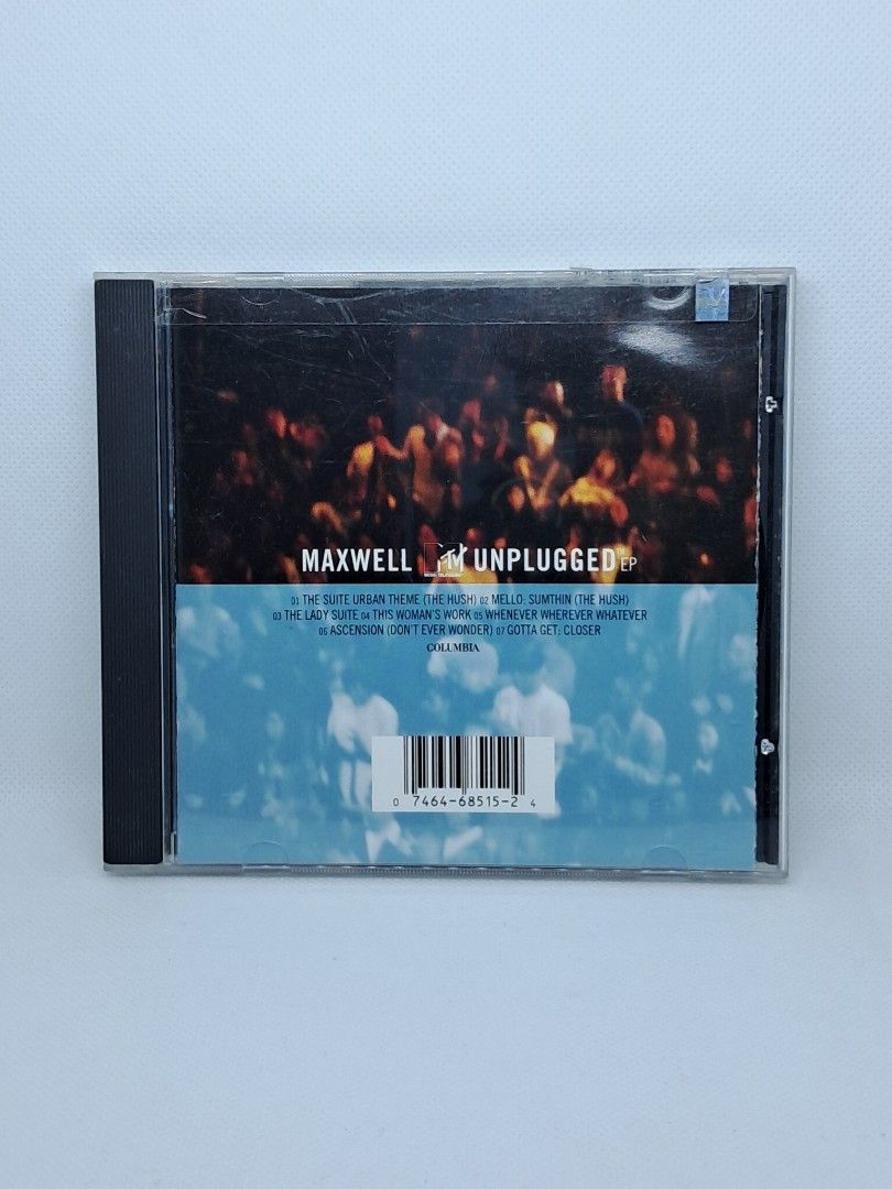 Music CD: Maxwell - MTV Unplugged EP (Category: CDs & DVDs) located in Quezon City. Submitted by affcollection (Listing ID 1455893719, Image 1). Description: Original music CD Imported -- Includes live versions of: Whenever Wherever Whatever This Woman's Work Gotta Get: Closer.