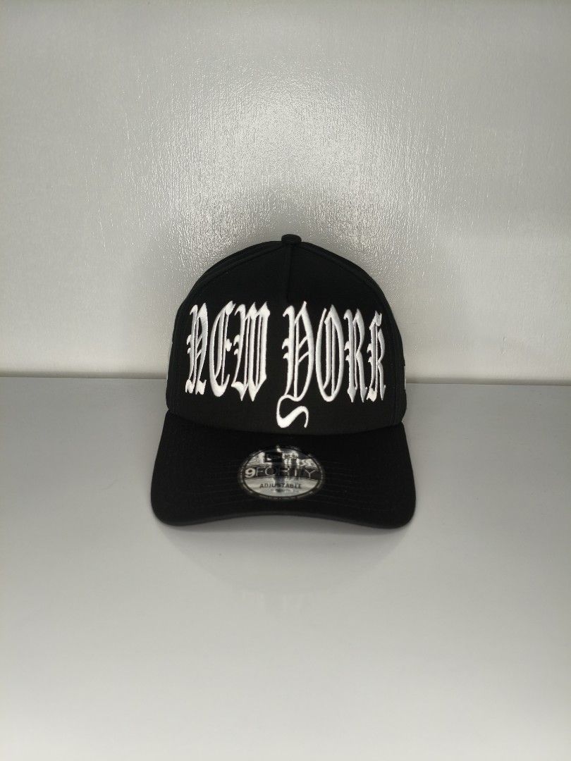 New Era New York Yankees Oversized Gothic Script 9Forty A-Frame Adjustable Cap (Category: Caps & Hats) located in Tagaytay City. Submitted by authenticap (Listing ID 1455953437, Image 2). Description: .