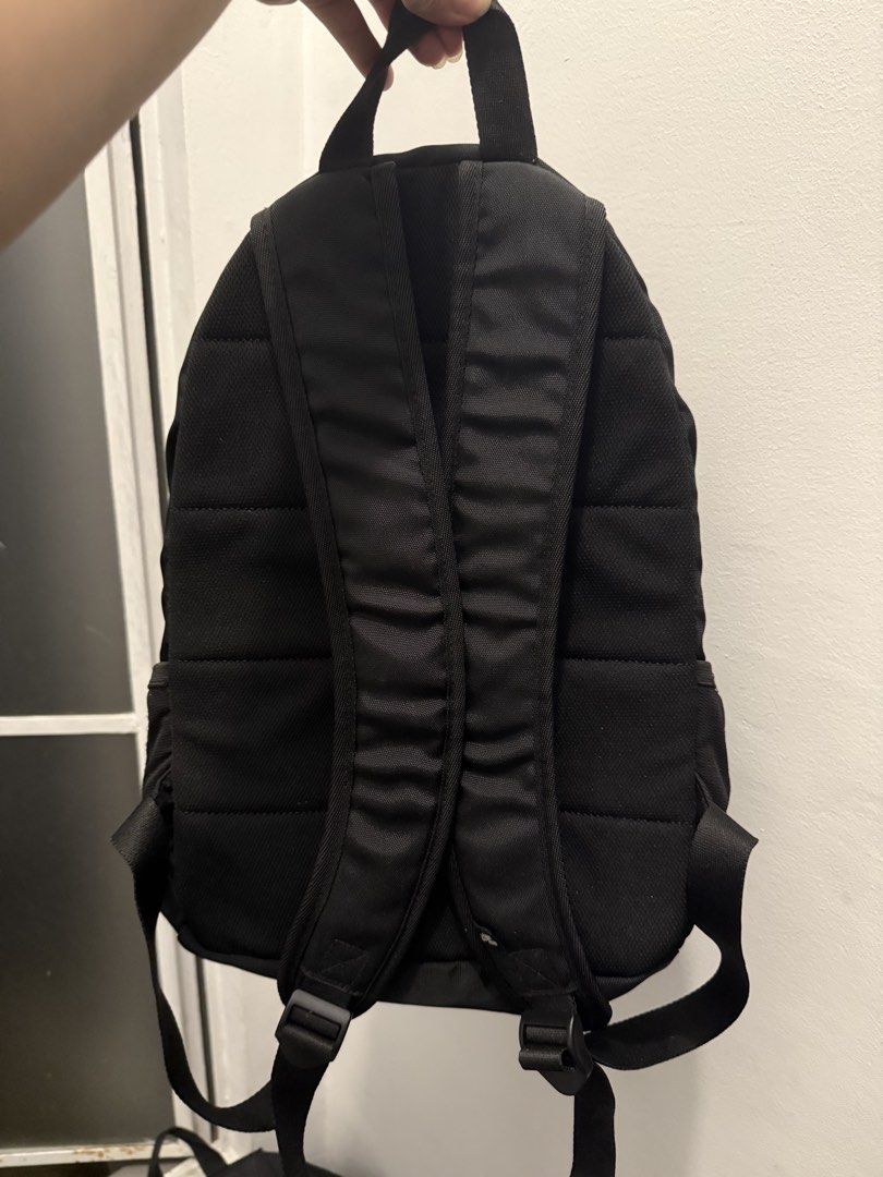 Nike Jordan Jumpman Black Mini Backpack (Category: Backpacks) located in Mandaluyong City. Submitted by whitemoveout (Listing ID 1455978201, Image 2). Description: - Black mini backpack - Features iconic Jumpman logo and Nike Air Jordan branding - Main compartment for storage - Front zip pocket for quick access - Padded straps for comfortable carrying - Ideal for everyday use or travel - Fits all your essentials.