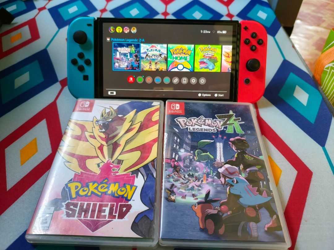 Nintendo Switch OLED (Category: Nintendo) located in Caloocan City. Submitted by calmriver-9ae27b (Listing ID 1455984376, Image 2). Description: For sale nintendo switch oled 10k nalang. Free 2 games (Pokemon Legends ZA, Pokemon Sheild) and other accesories. Reason for sale: naka tambay nalang. PM for more details. Negotiable for 9,500 - 10,000.