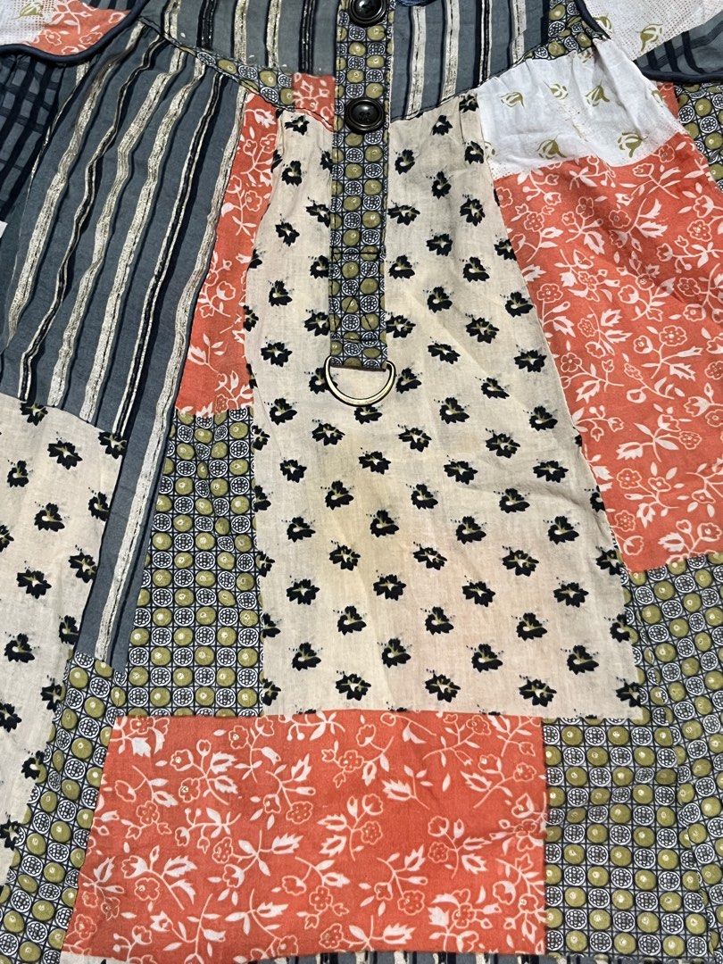 Patchwork Button-Up Sundress (Category: Dresses) located in Mandaluyong City. Submitted by namislounge (Listing ID 1455855618, Image 2). Description: The prettiest!! - Adorable patchwork sundress with a mix of patterns and colors. - Fits up to 28-29 waist (through tape measure) - Approx. 35 inches length - Straps have a tie for added flair. - Has yellow-ish part on the front (see 2nd photo) but looks part of the style ^^ - With side zipper - Ligh