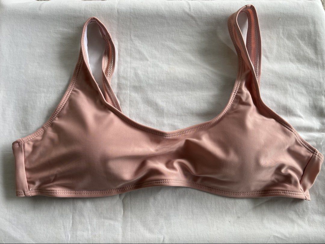 Peach Bikini Set (Category: Bikinis & Swimsuits) located in Bacolor. Submitted by declutteryin (Listing ID 1455890066, Image 3). Description: never used, but washed XL on tag but fits M-L frames better with removable pads.