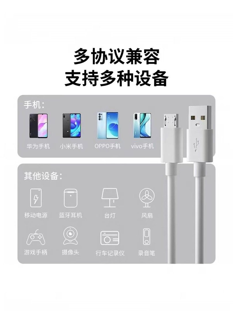 Micro Cable (Category: Chargers & Cables) located in Singapore. Submitted by dreamiecloud (Listing ID 1455976888, Image 3). Description: •Details: - Old Andriod Version - Super Fast Charging - Compatible with all phone models 💬 PM For More Details 🤏🏻 Quantity: - 8 Available •Accept Only: ✔️ Self Collection (762429) - $2 Discount which is $2 ✔️ Free Delivery.