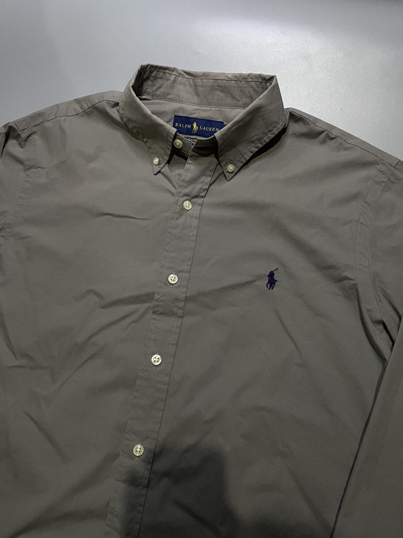 Polo Ralph Lauren long-sleeve button-down shirt (Category: Luxury Apparel) located in Bocaue. Submitted by mosthighcollective (Listing ID 1455991209, Image 3). Description: Polo Ralph Lauren long-sleeve button-down shirt Size: L on tag Dimes: 24 width 29 length Excellent condition No issue 2000 only Dm me to purchase 📥 .