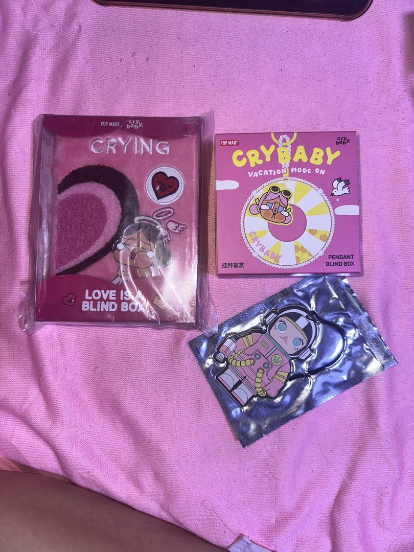 POP MART CRY BABY (Category: Designer & Blind Box Toys) located in Manila. Submitted by edgiedge (Listing ID 1456015719, Image 1). Description: 1 POP MART CRY BABY NOTEBOOK 1 POP MART CRY BABY VACATION MODE ON all sealed and new with free molly fragrance pad 📍TONDO MANILA MOP:gcash/bank transfer MOD: lalamove ₱800 negotiable .