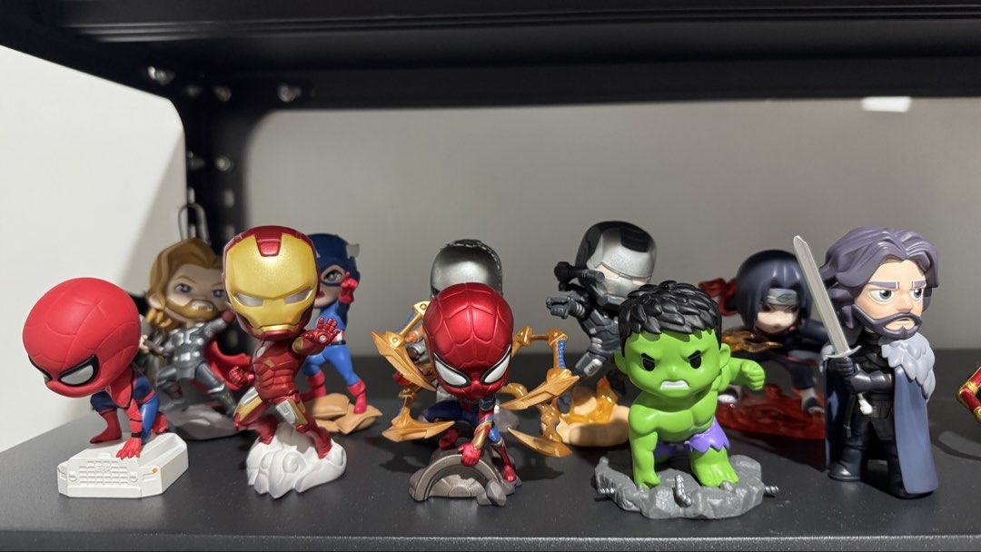 Pop Mart Infinity Saga (Category: Designer & Blind Box Toys) located in Pasig City. Submitted by gabssssssss (Listing ID 1455906454, Image 1). Description: Pop Mart Infinity Saga incomplete collection - 2,100 with free Pop Mart Marvel The Avengers series Hulk (350 each if sold separately, but preferred sold as set) Spider-man and Iron Spider SOLD Pop Mart Game of Thrones Jon Snow - 450 Pop Mart Naruto Ninja Wars series Itachi Uchiha - 350 PM for 