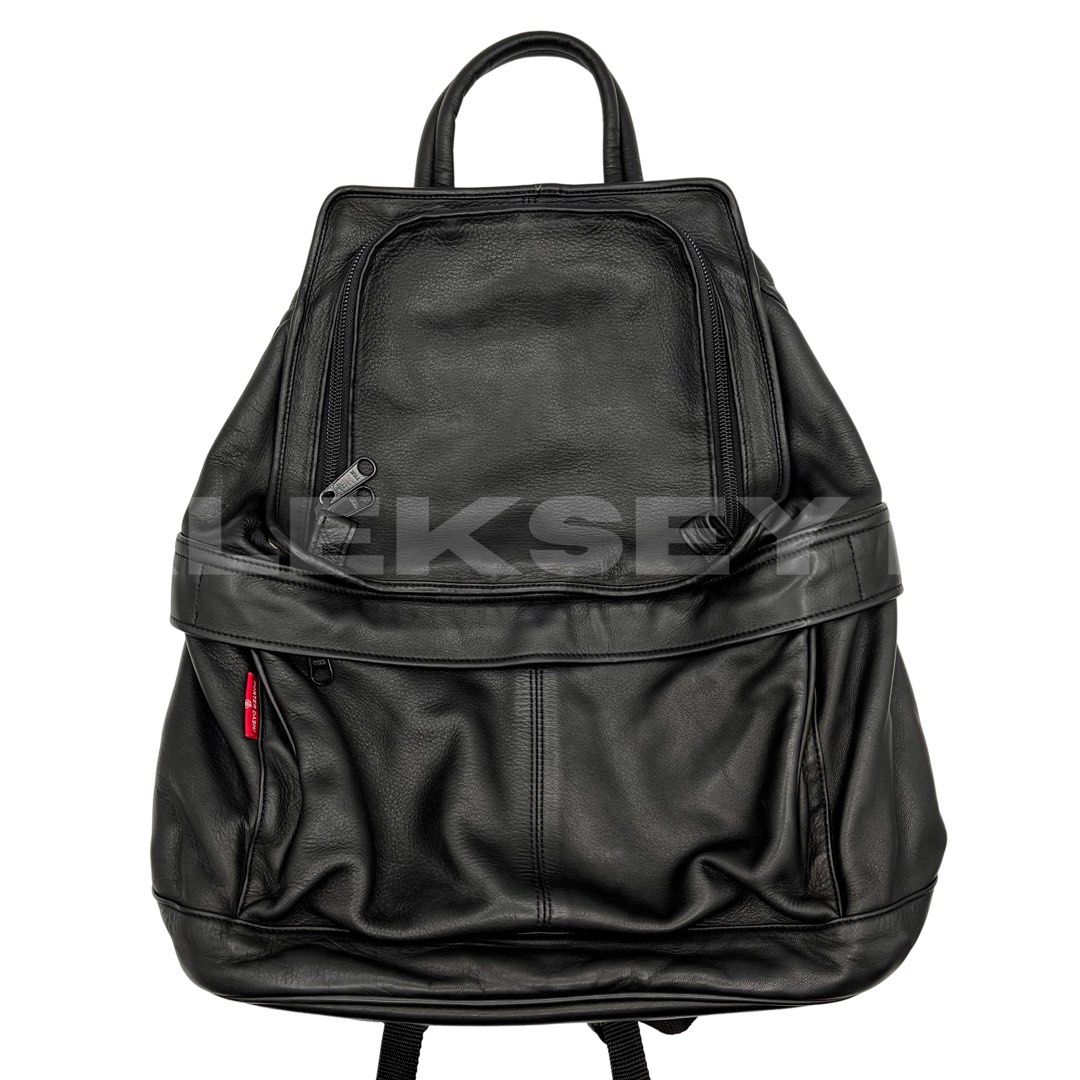 Porter-Yoshida & Co. - Porter Dash Genuine Leather Backpack (Category: Backpacks) located in Cagayan de Oro. Submitted by bobyy_lii (Listing ID 1455985033, Image 1). Description: Porter-Yoshida & Co. - Porter Dash Genuine Leather Backpack Color: Black Condition: 9/10 (Excellent condition still looks new) Material: Genuine Leather (Very soft) 100% Authentic, bought in Japan Vintage na to, very collectible piece Dimensions: W: 15 inches H: 15 inche