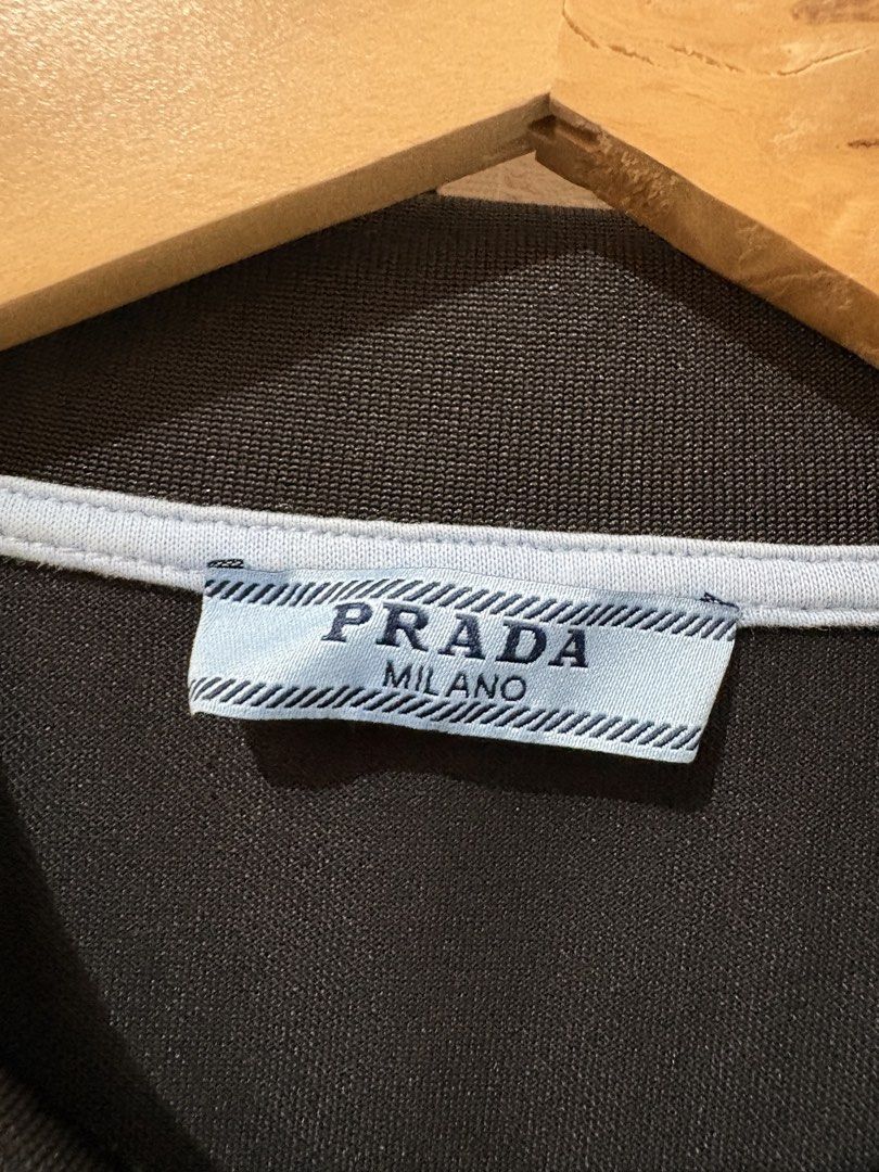Prada Polo Shirt (Category: Tshirts & Polo Shirts ) located in Echague. Submitted by jake_rc (Listing ID 1455989372, Image 3). Description: Prada Polo Shirt Size Large on tag Dimes 20 x 26 Excellent Note: NGA kayo na mag LC Price 850 plus sF.