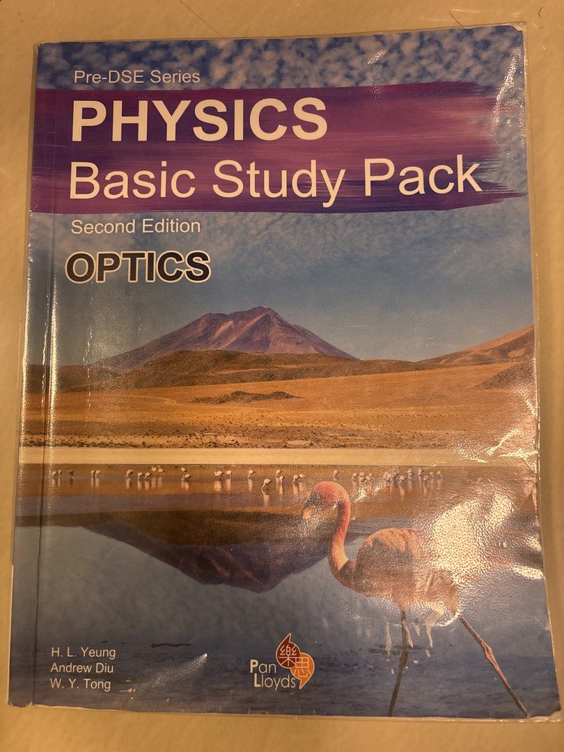 Pre-DSE Physics Basic Study Pack (Optics) 第二版 （分類：教科書）位於 Hong Kong。 由 free.pigpig1314 提交（商品編號 1456018285，圖片 1）。簡介： 呢本係Pre-DSE Series嘅Physics Basic Study Pack，講OPTICS嘅。第二版嚟㗎。書本作者有H. L. Yeung, Andrew Diu, W. Y. Tong。由Pan Lloyds出版。啱晒DSE考生溫書用。。
