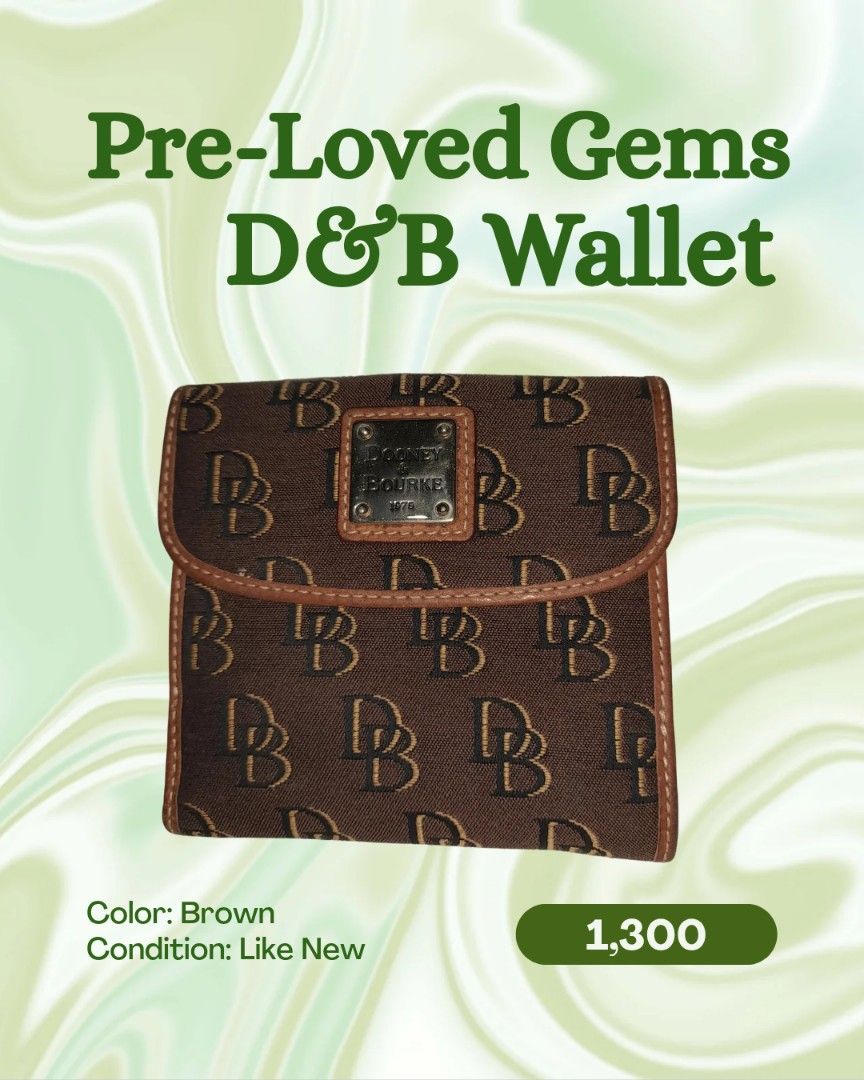 (PRE-LOVED) Dooney & Bourke Wallet (Category: Luxury Bags & Wallets) located in Manila. Submitted by prelovedgemsph (Listing ID 1455986934, Image 1). Description: ✨ PRE-LOVED ITEM FOR SALE ✨ Decluttering some items from my personal collection. 💜 📌 Pre-loved / previously used 📌 Actual item shown in photos 📸 Raw & unedited photos/videos available upon request 💸 MOP: GCash / Bank Transfer (payment first policy) RFS: Decluttering & raising funds