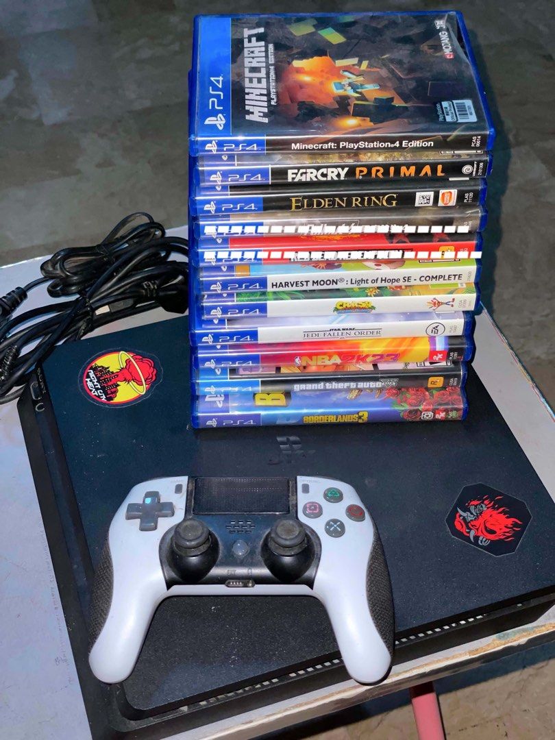 PS4 500gb complete package (Category: PlayStation) located in Pasig City. Submitted by mikosato (Listing ID 1455890994, Image 1). Description: FOR SALE: PS4 500GB COMPLETE SET — ₱11,000 ONLY! 🎮🔥 Looking for a ready-to-play PS4? This bundle is for you! 💯 💰 PRICE: ₱11,000 ONLY 📦 PS4 500GB 🎮 1 Controller 🔌 Power cable + HDMI cable 📀 9 PS4 GAME DISC INCLUDED! 🎮 INCLUDED GAMES: • Minecraft: PlayStation 4 Edition • Far Cry Primal • Elden Ring 