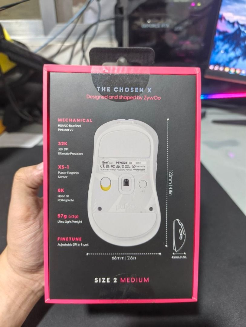 Pulsar ZyWoo The Chosen Mouse Medium (White) (Category: Mouse & Mousepads) located in Makati City. Submitted by viporaa (Listing ID 1456042658, Image 2). Description: Pulsar ZyWoo The Chosen Mouse Medium (White) Price: ₱5,400 • Brand new / sealed • DOP - August 14, 2026 • With receipt RFS: Extra mouse 📍 Meetups in Metro Manila. Preferably around Makati / Can ship at buyer's expense.