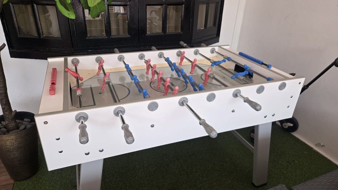 Racket table (Category: Racket & Ball Sports) located in Singapore. Submitted by xmaxz (Listing ID 1455918433, Image 2). Description: Football Table for Sale Selling my football table as I have upgraded to a new one. • Good condition • Strong and sturdy • All players and handles are in good condition • Perfect for home, family and gatherings • Great for both kids and adults • Suitable for indoor or sheltered outdoor use Selling at a reasonable pr