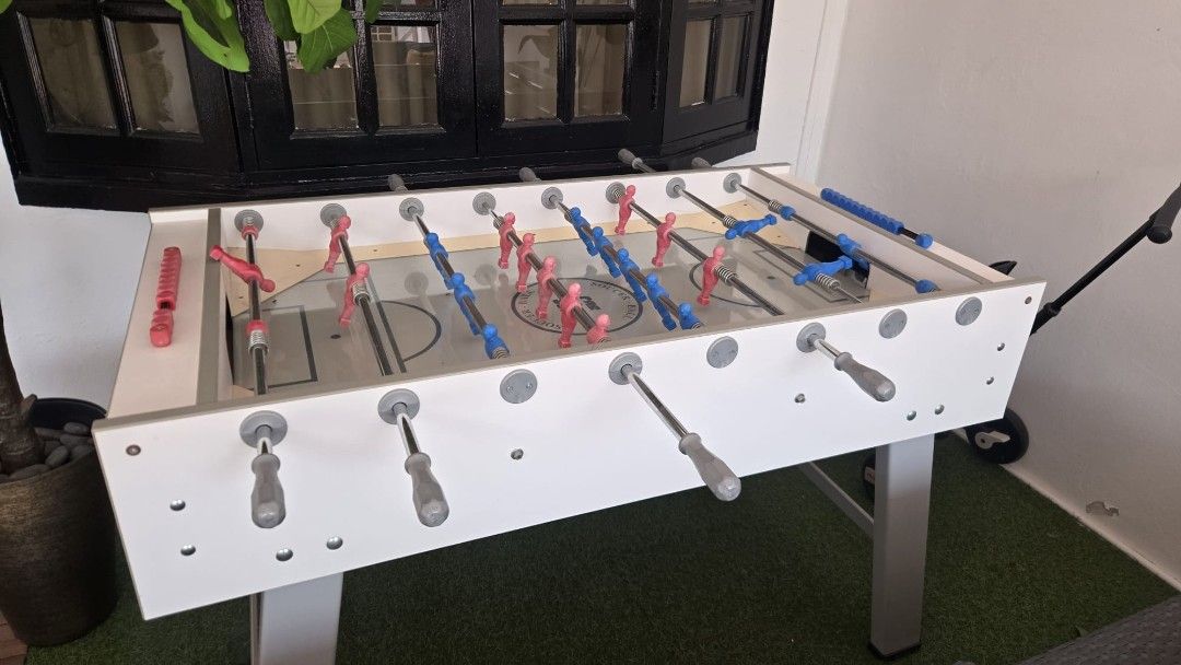 Racket table (Category: Racket & Ball Sports) located in Singapore. Submitted by xmaxz (Listing ID 1455918433, Image 3). Description: Football Table for Sale Selling my football table as I have upgraded to a new one. • Good condition • Strong and sturdy • All players and handles are in good condition • Perfect for home, family and gatherings • Great for both kids and adults • Suitable for indoor or sheltered outdoor use Selling at a reasonable pr