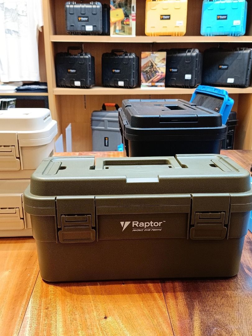 Raptor Heavy Duty Storage Tool Box (Category: Storage Boxes & Baskets) located in Caloocan City. Submitted by raptor_rainier (Listing ID 1455912442, Image 3). Description: - Tough and durable plastic construction - Ideal for storing tools or general items - Features sturdy latches for secure closure - Built-in handle for easy portability - Available in multiple colors (check photos for exact item).
