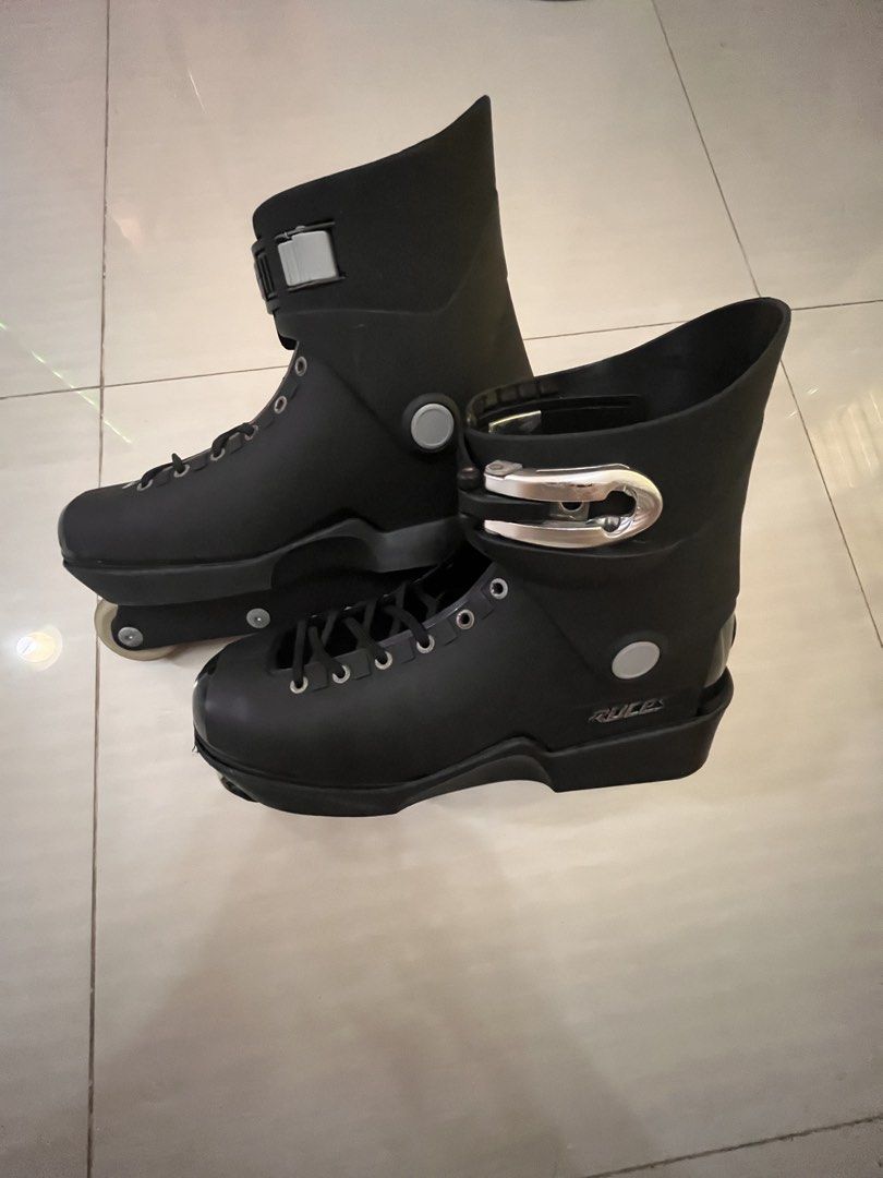 Roces M12 UFS Black Aggressive Inline Skates (Category: Skates, Rollerblades & Scooters) located in Manila. Submitted by aoiyume3 (Listing ID 1455860592, Image 1). Description: Selling my Roces M12 Black Aggressive Inline Skates – US Size 12. Imported from US (inlinewarehouse.com) Condition: * Lightly used * Boots are still in good overall condition * Some visible cosmetic scratches/wear on the frames and wheels from use * Buckles and laces are i