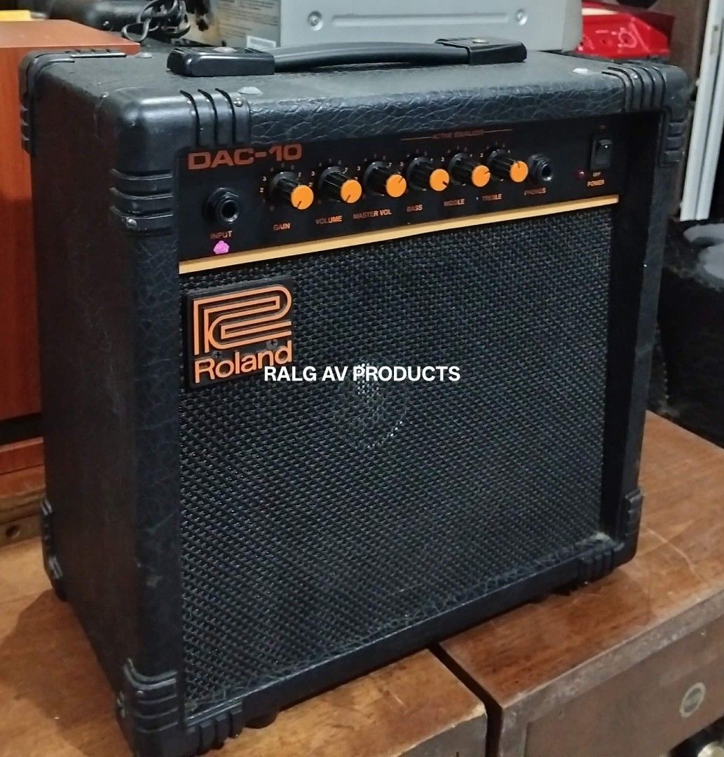 Roland DAC-10 Guitar Amplifier (Category: Musical Instruments) located in Bulacan. Submitted by ronald277077025 (Listing ID 1456053508, Image 3). Description: ROLAND PRACTICE GUITAR AMPLIFIER DAC-10 10 WATTS RMS POWER OUTPUT 8" WOOFER SOLID STATE TECHNOLOGY 3 BAND EQUALIZER 110 VOLTS Location: Sta Maria Bulacan Shipping ay buyers expense.