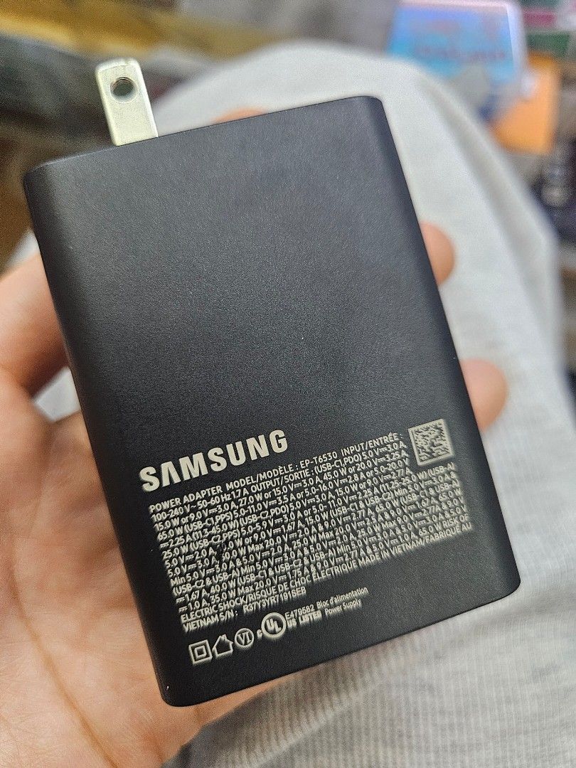 Samsung 65w Original No Box (Category: Cables & Adaptors) located in San Juan City. Submitted by rjean02 (Listing ID 1455956421, Image 2). Description: Brandnew original sealed money back guarantee.