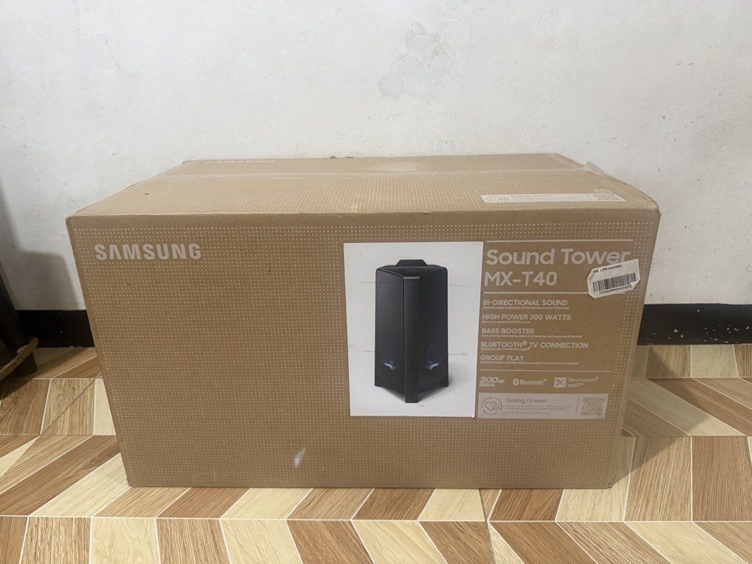 Samsung MX - T40 Sound Tower (Category: Soundbars, Speakers & Amplifiers) located in Bacoor. Submitted by nolram1925 (Listing ID 1455868723, Image 3). Description: For Sale MX - T40 Sound Tower Brand New & Sealed Selling Price: ₱ 6,500 Cavite area or nearby.